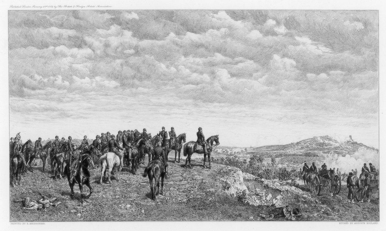 Napoleão III em Solferino, c1880-1882. de Auguste Boulard