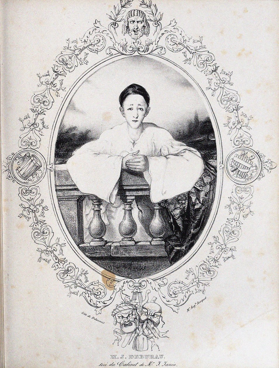 Jean-Gaspard Deburau como Pierrot, 1845 de Auguste Bouquet
