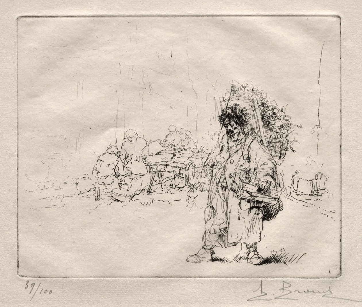 Comerciante no Hotte de Auguste Brouet