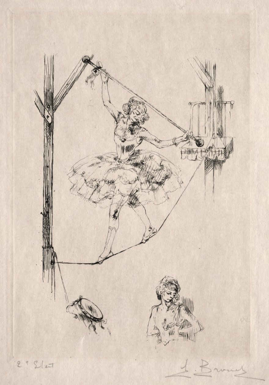 Dançarina de corda bamba de Auguste Brouet