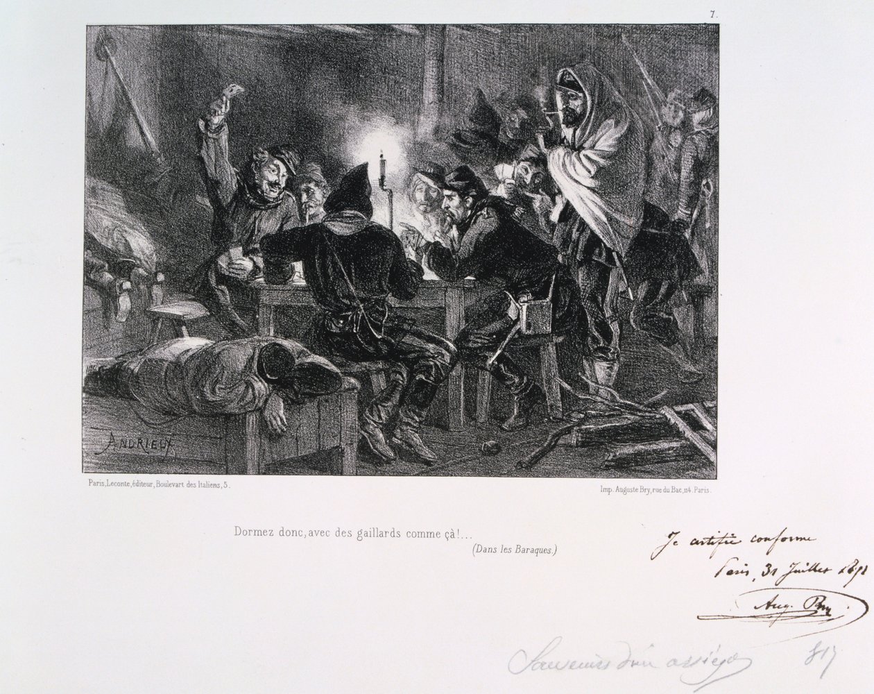 Durma, portanto, com companheiros assim!, Cerco a Paris, 1870-1871 1871 de Auguste Bry