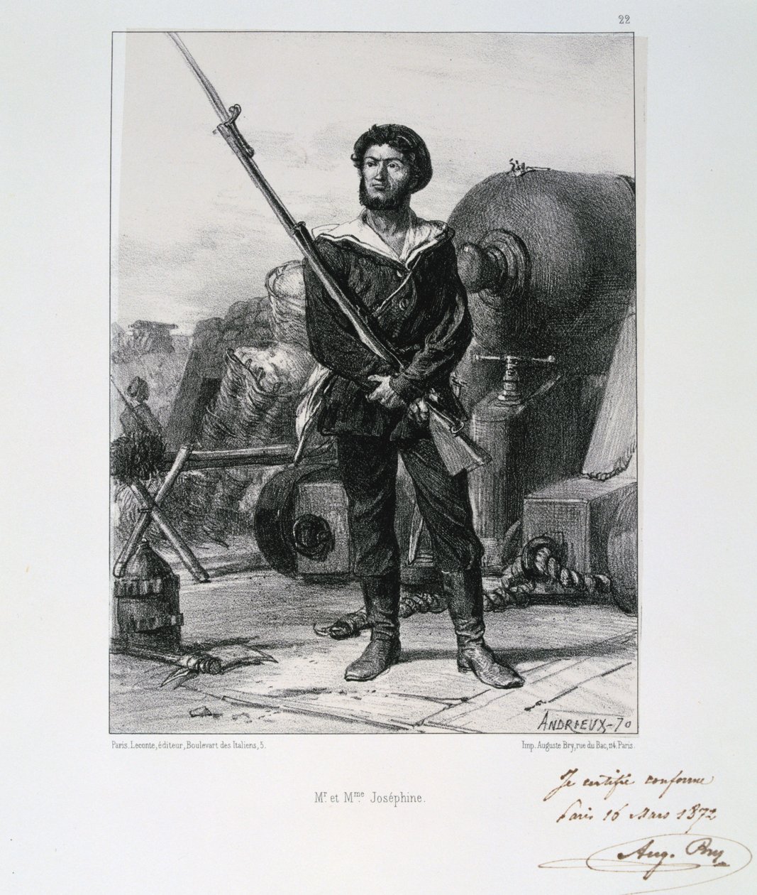 M e Sra. Josephine, Cerco a Paris, Guerra Franco-Prussiana, 1870 a 1872 de Auguste Bry