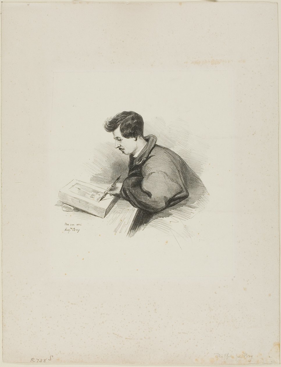 Retrato de Auguste Raffet de Auguste Bry