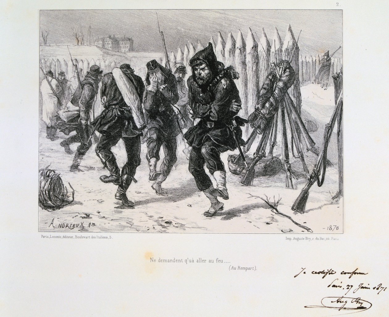 Cerco a Paris, Guerra Franco-Prussiana, 1870 1871. de Auguste Bry