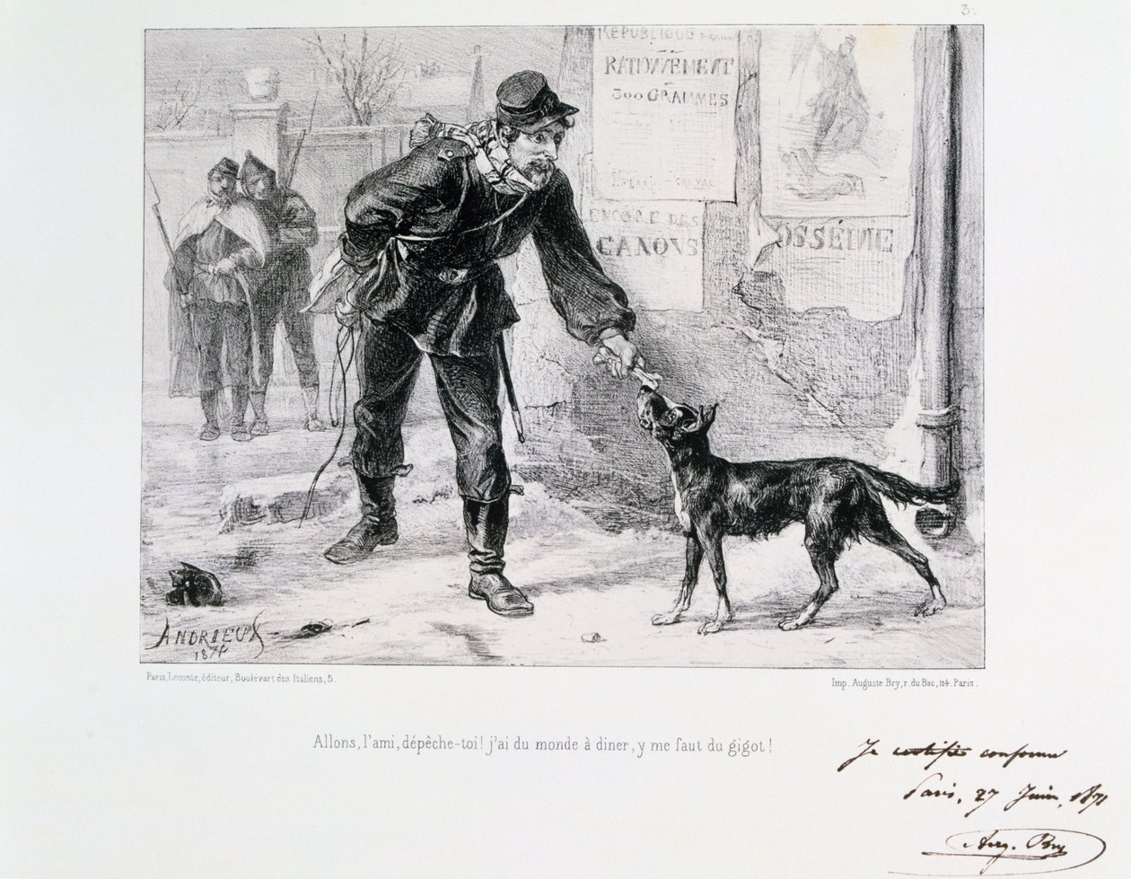Cerco a Paris, Guerra Franco-Prussiana, 1871. de Auguste Bry