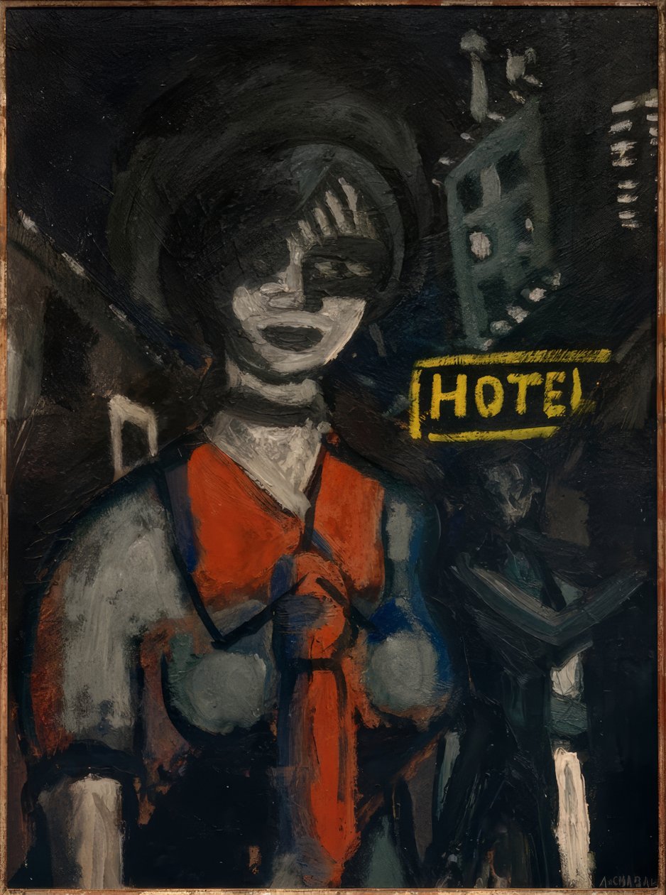 Menina com gravata vermelha de Auguste Chabaud