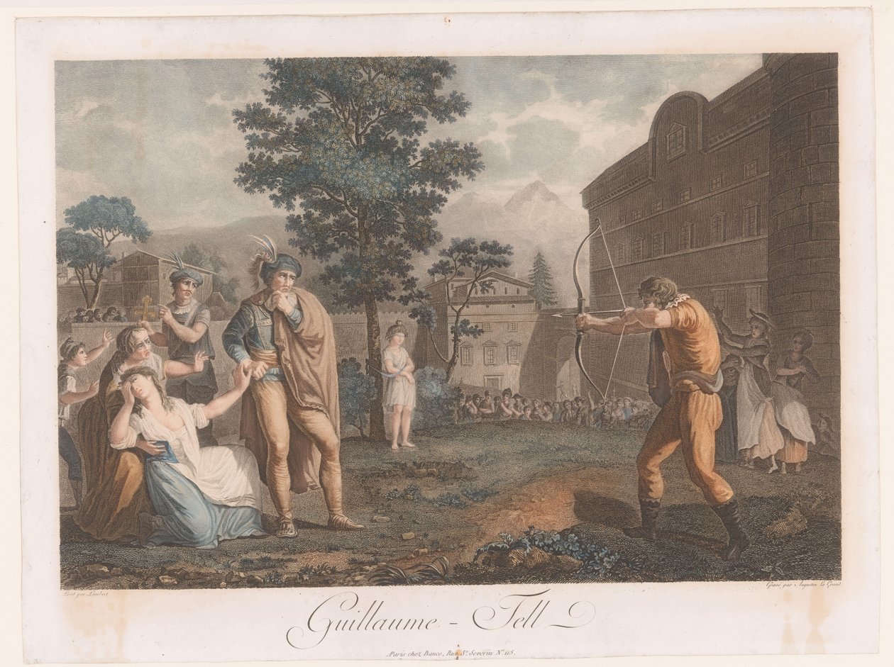 Willem Tell conheceu Handboog Guillaume-Tell (título no objeto) de Auguste Claude Simon Legrand