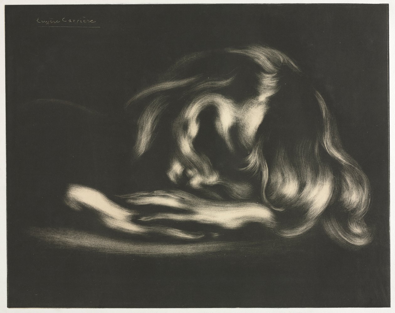 Sleep Jean-René Carrière, do LAlbum de impressões originais da Galerie Vollard, 1897. de Auguste Clot