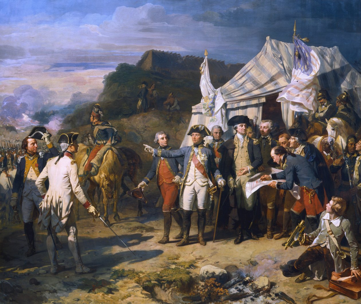 Cerco de Yorktown, 1781 c1836 de Louis Charles Auguste Couder