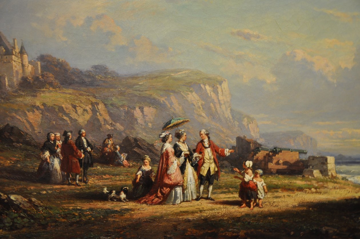 Promenade sur la grève, pormenor de Auguste Delacroix