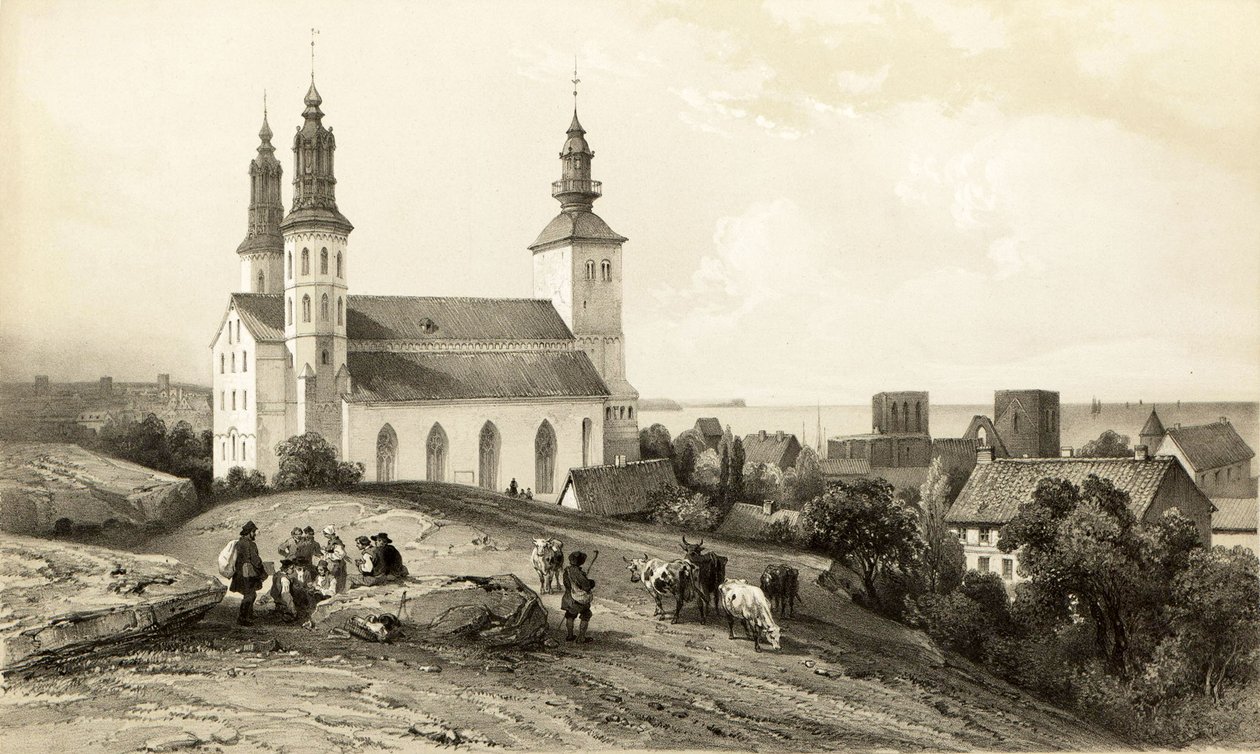 Igreja de Santa Maria em Wisby de Auguste Etienne Francois Mayer