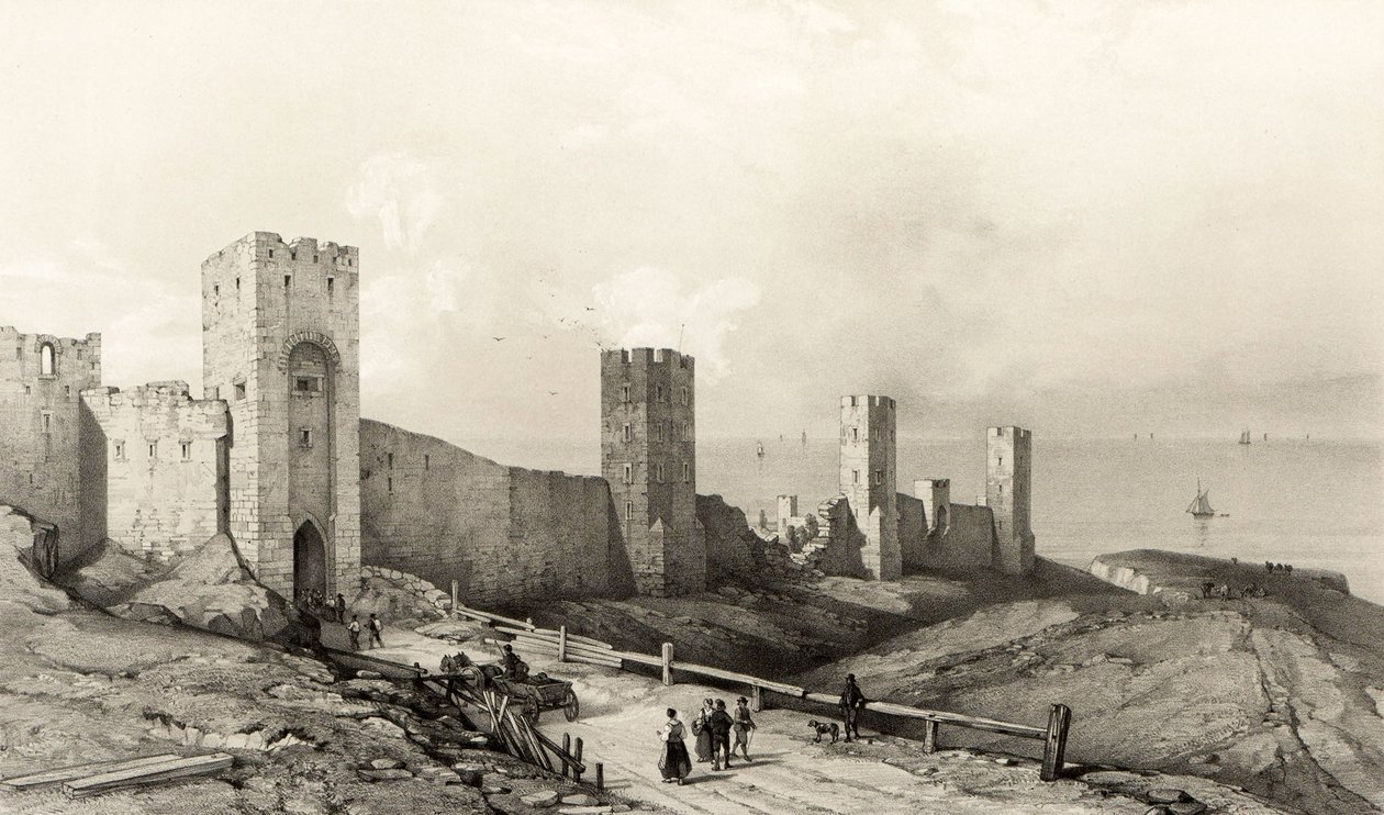 As muralhas de Wisby, Ilha de Gothland de Auguste Etienne Francois Mayer