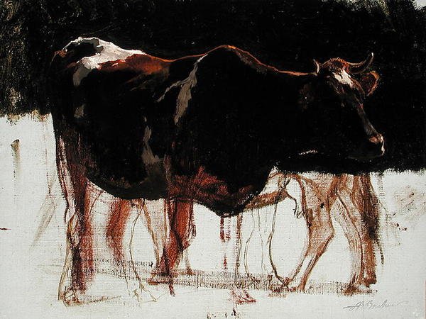 Estudo do Gado (óleo sobre tela) de Auguste Francois Bonheur