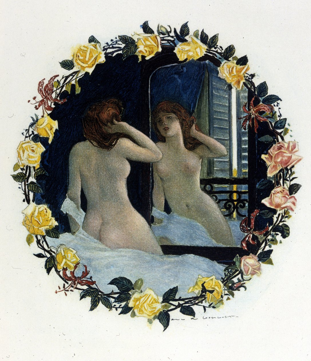 Ilustração de Auguste François Gorguet (1862 - 1927) para "Le Lys rouge" de Anatole France (1844 - 1924). 1894. de Auguste Francois Gorguet