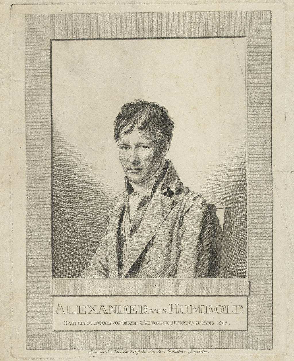 Retrato de Alexander von Humboldt 1769-1859, 1805. de Auguste Gaspard Louis Desnoyers