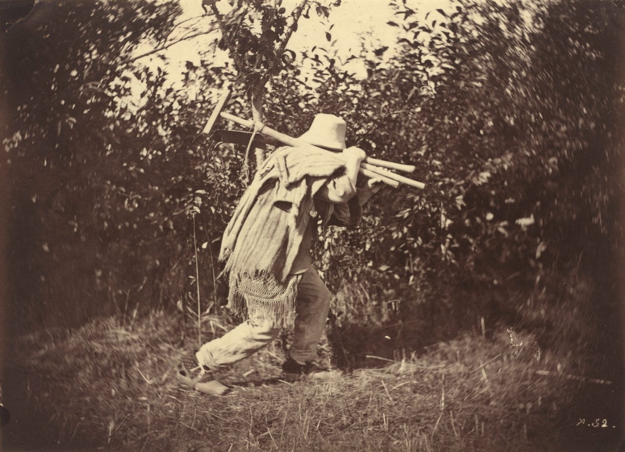 Camponês,c. 1870 (foto) de Auguste Giraudon