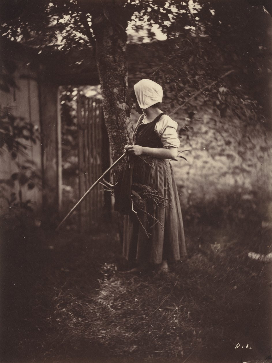 Camponês,c. 1870 (foto) de Auguste Giraudon