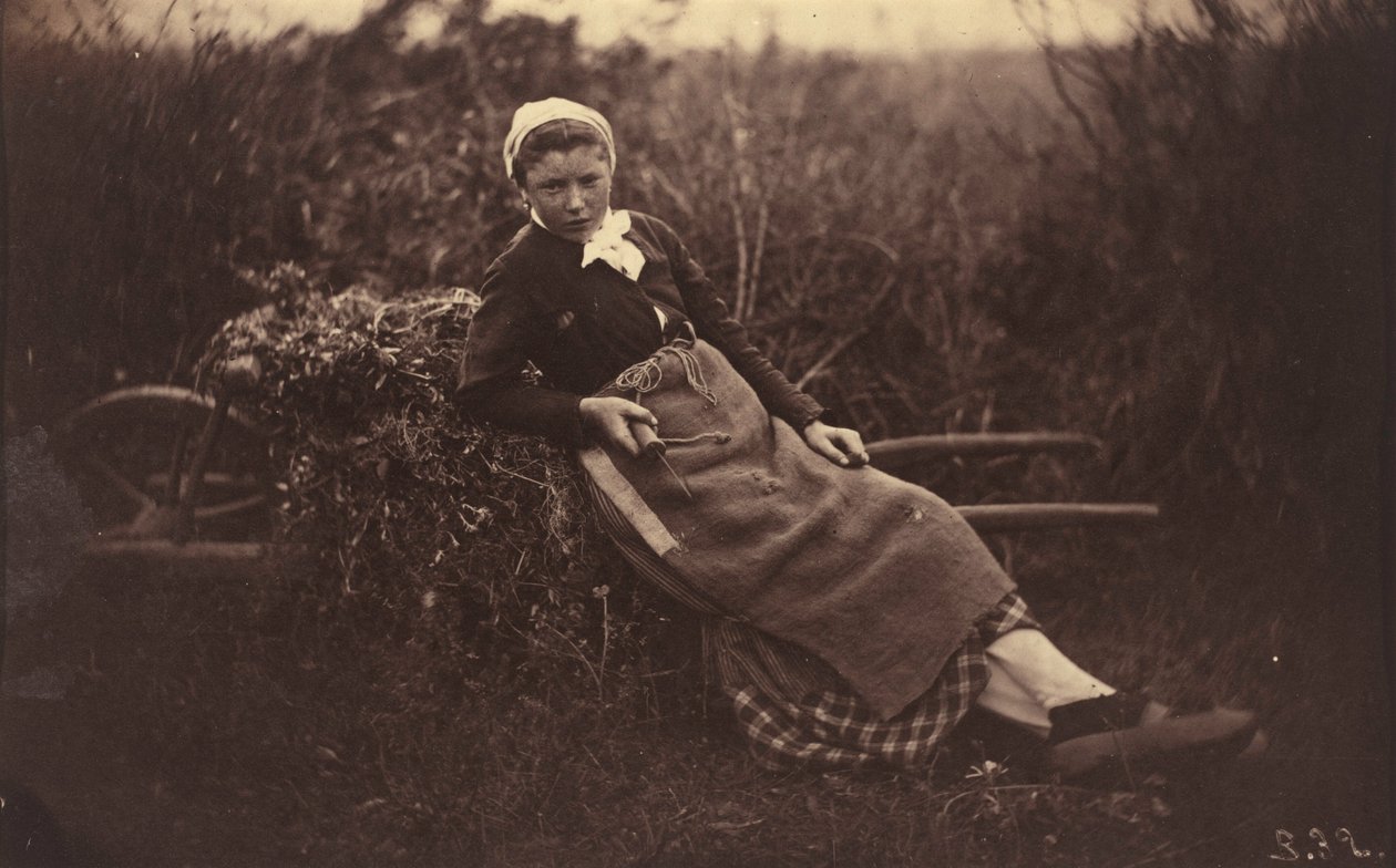 Camponês,c. 1870 (foto) de Auguste Giraudon