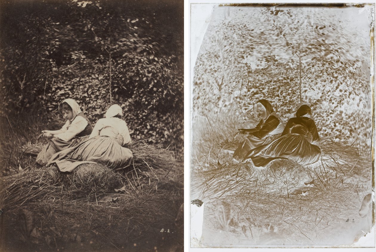 Duas camponesas sentadas de Auguste Giraudon