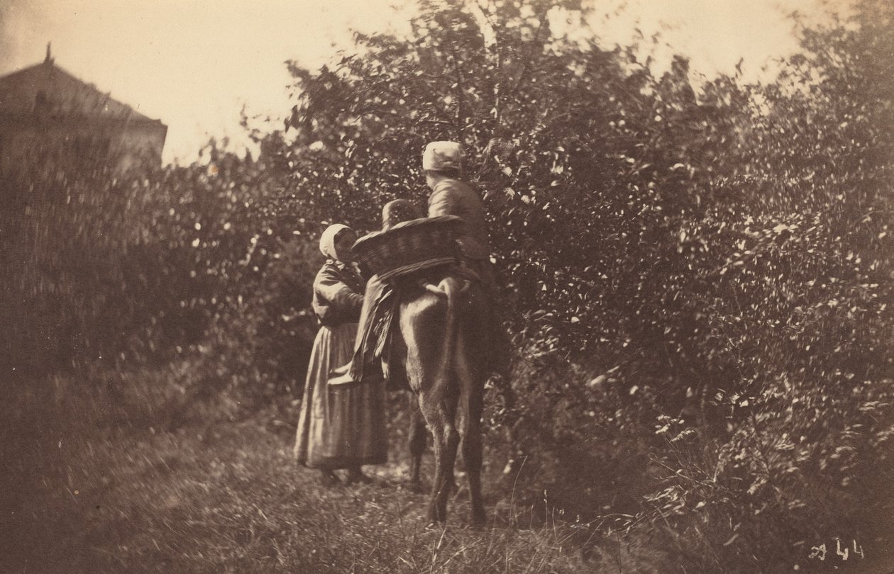 Duas mulheres com burro de Auguste Giraudon