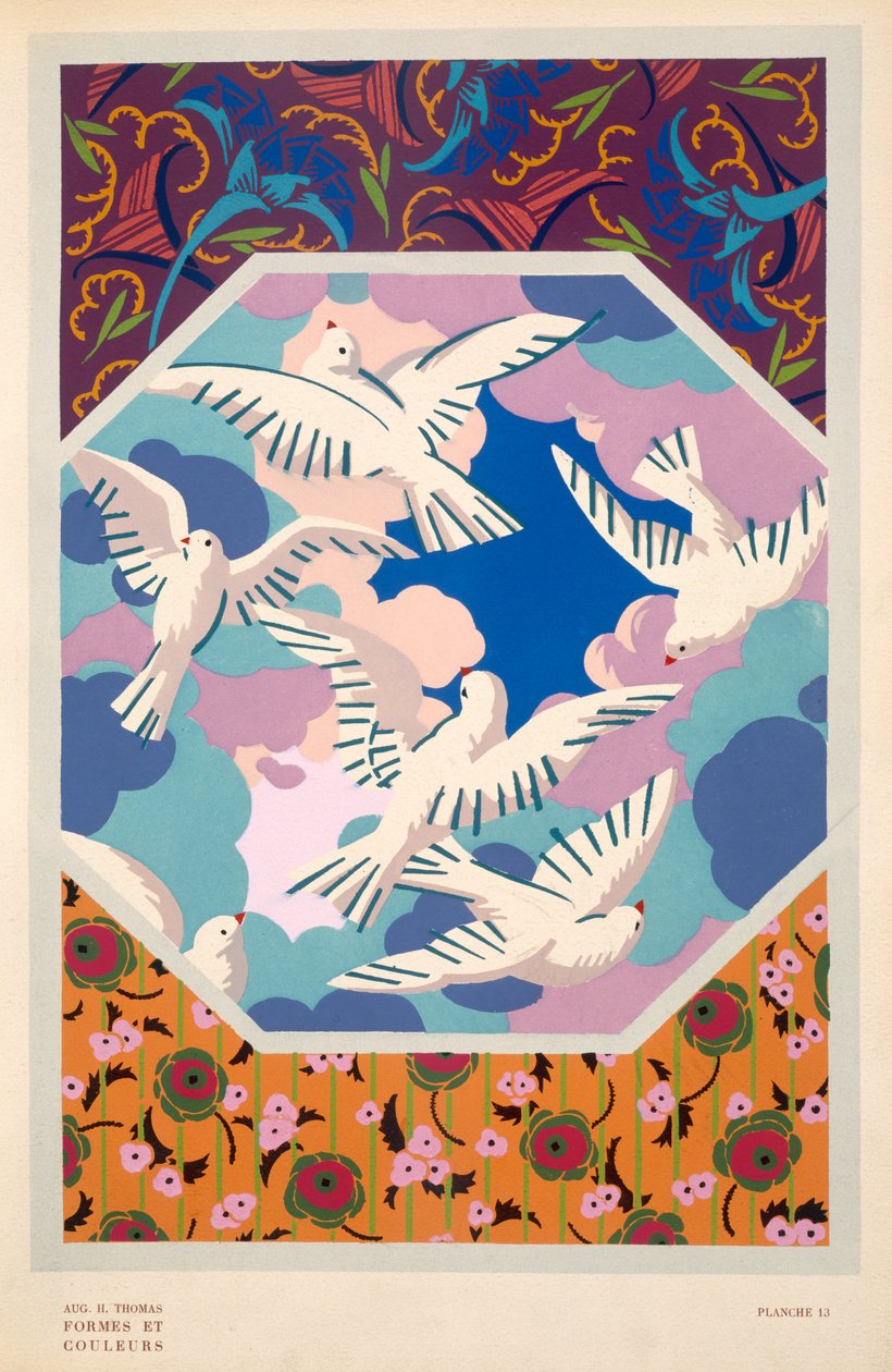 Placa de Decoratifs dos motivos 13, 1922 de Auguste H. Thomas