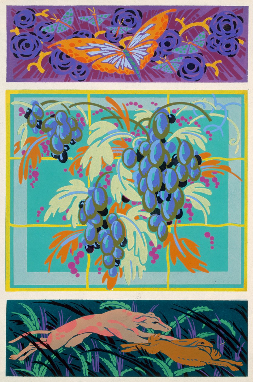 Placa 18 de &39;Shapes and Colours&39;, 1921 (estêncil) de Auguste H. Thomas
