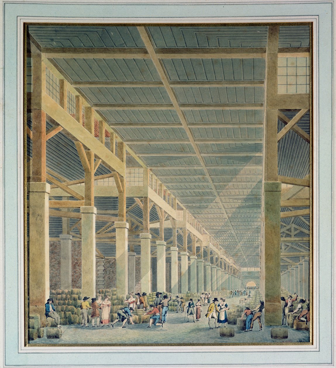Vista do &39;The Wine Hall&39;, antes de 1808 de Auguste Hibon