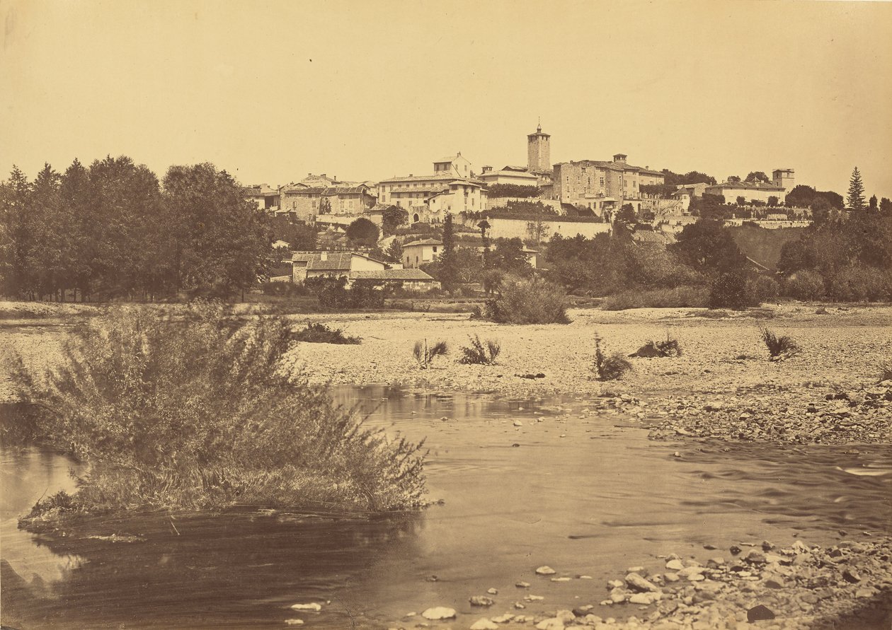 Aldeia de Chazay, vista da linha de caminho de ferro de Auguste Hippolyte Collard
