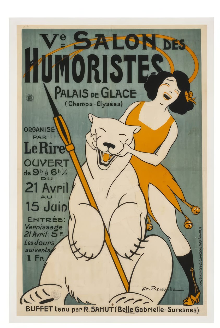 5.º Salão dos Humoristas. Palais de Glace. Organizado pelo Rire. de Auguste Jean Baptiste Roubille