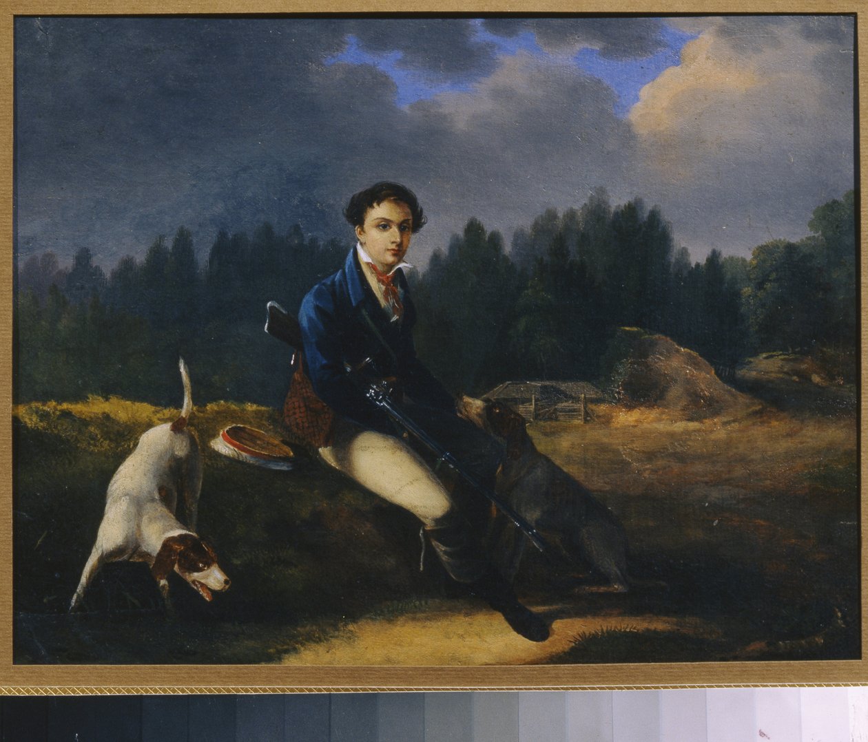Retrato de Nikita Vsevolzhsky (1799-1862), fundador da Green Lamp Society. (sociedade literária russa). Pintura de Auguste Joseph Desrnod (1788-1840), óleo sobre tela de Auguste Joseph Desarnod