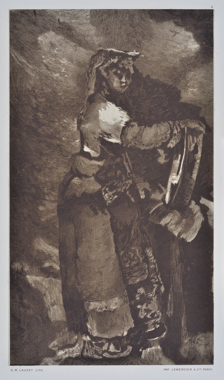 Estudo de italiano (desenho) de Auguste Lauzet