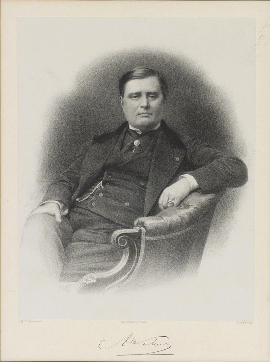 Retrato de Alexandre Florian Joseph, Conde Colonna-Walewski 1810-1868 de Auguste Lemoine