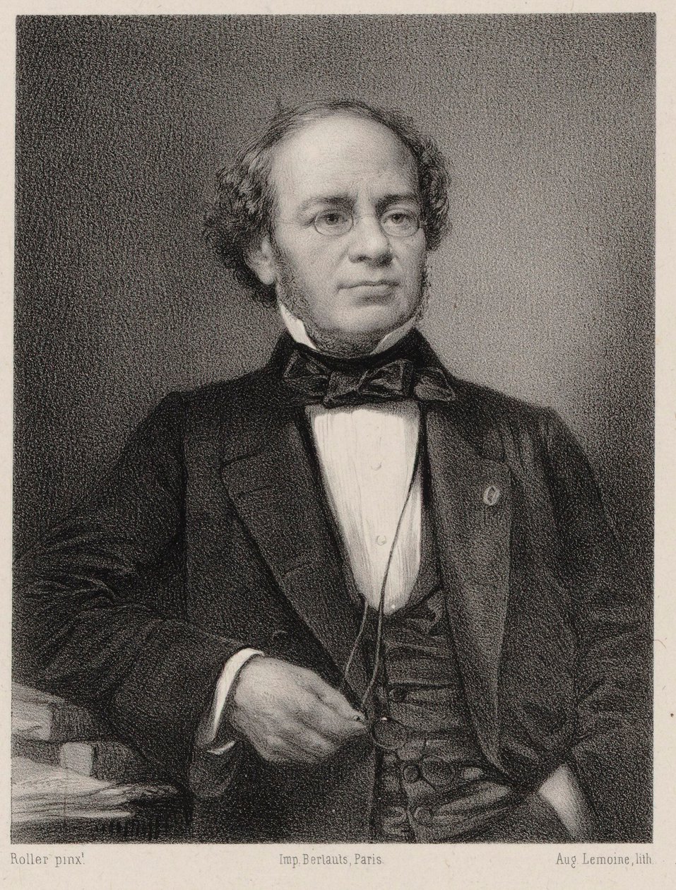 Retrato do compositor Jacques Fromental Halévy 1799-1862. de Auguste Lemoine