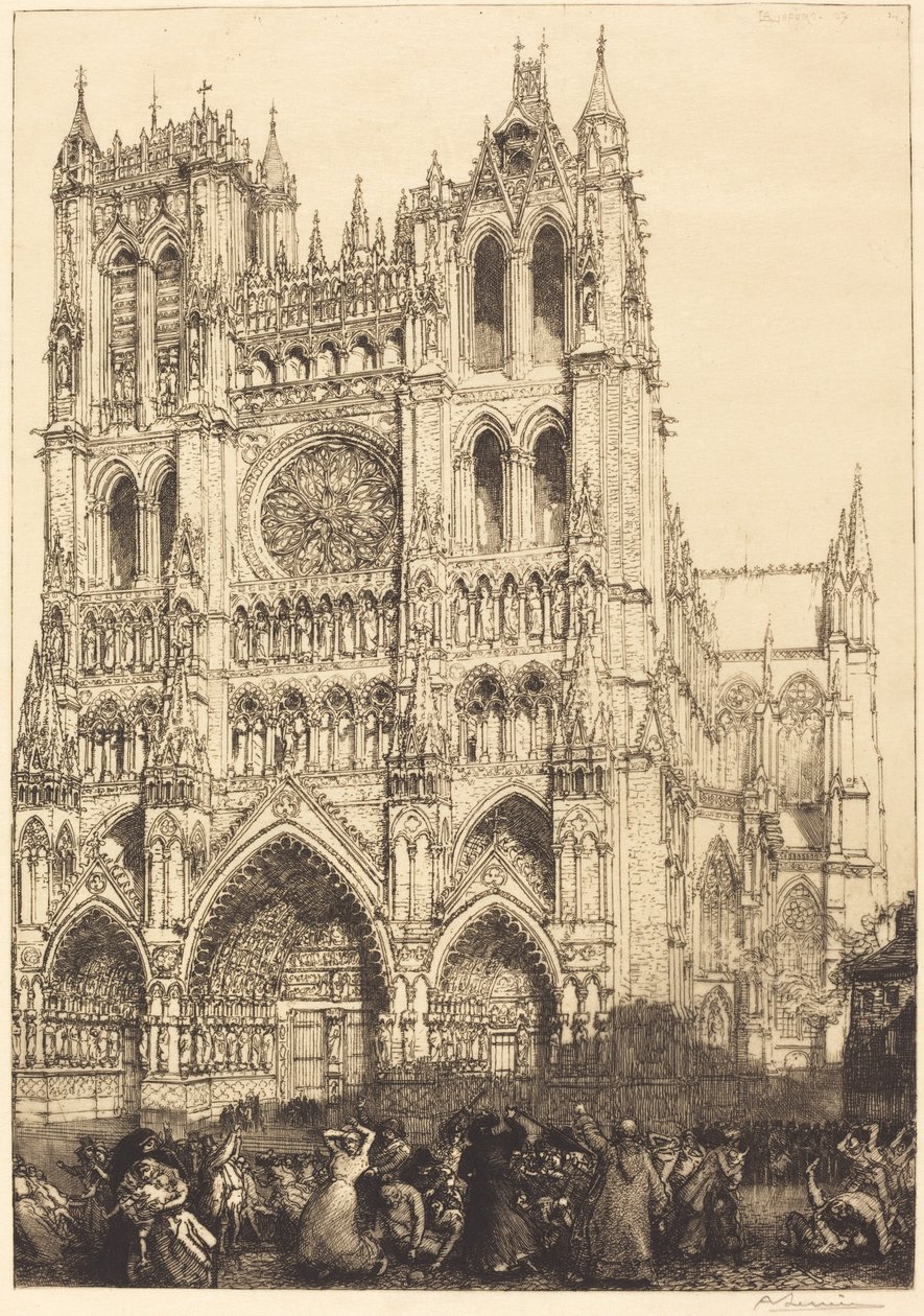 Catedral de Amiens (Catedral de Amiens - Dia do Inventário) de Auguste Lepere