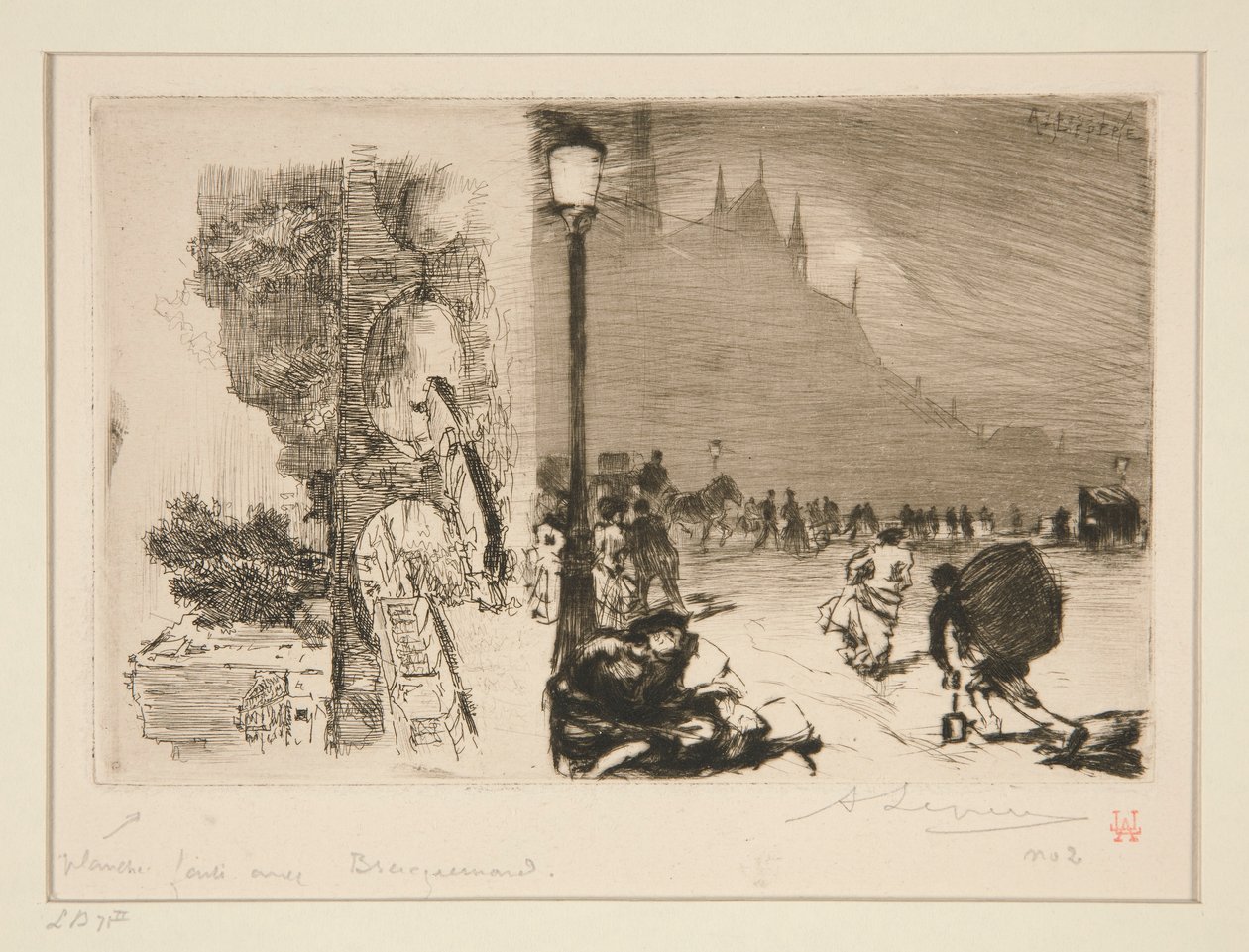 Na esquina da Pont-aux-Doubles de Auguste Lepere