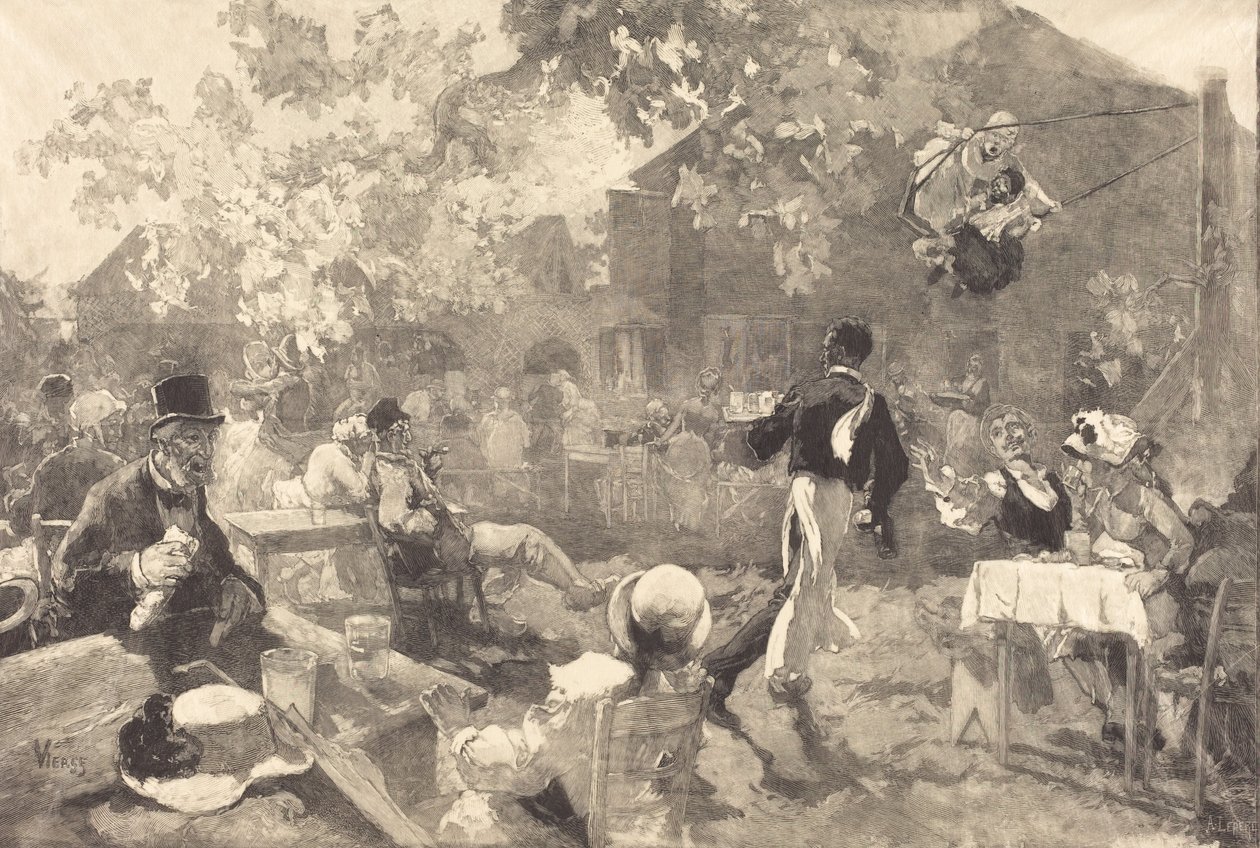 No galo da urze, 1888. de Auguste Lepere
