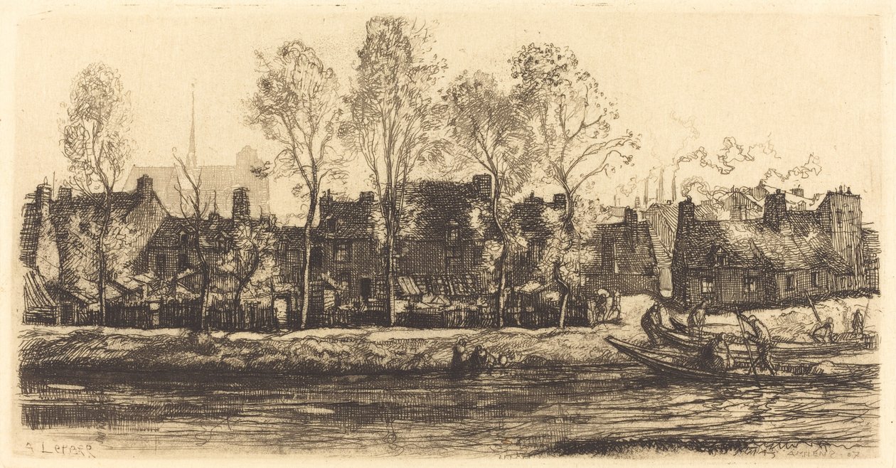 Bancos do Somme em Amiens Bancos do Somme em Amiens, 1907. de Auguste Lepere