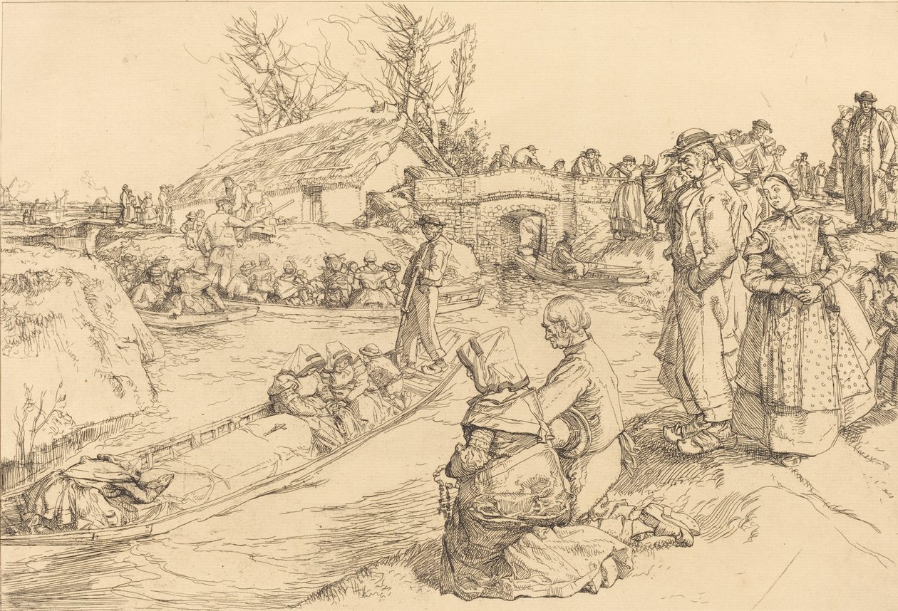 Enterro no pântano de Vendeen Um enterro no pântano de Vendeen, 1901. de Auguste Lepere