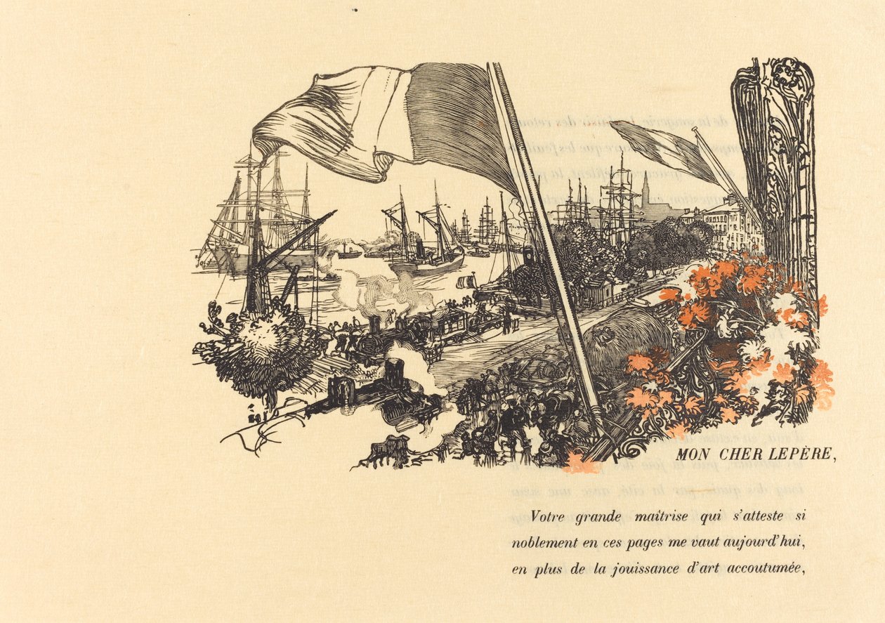 Página de dedicação de Auguste Lepere