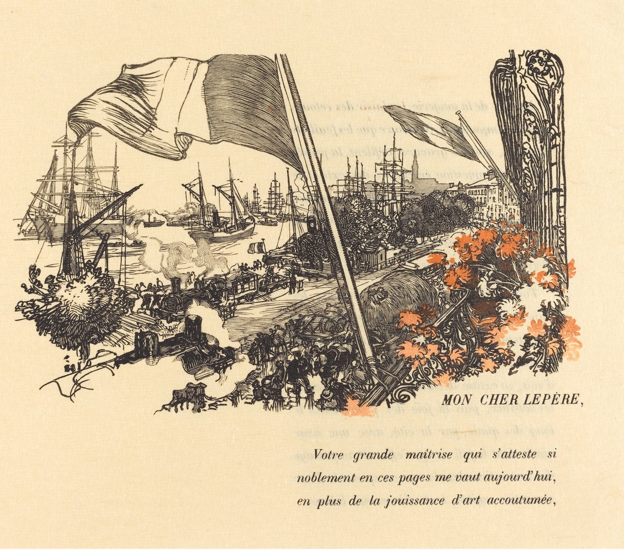 Página de dedicatória, publicada em 1900. de Auguste Lepere