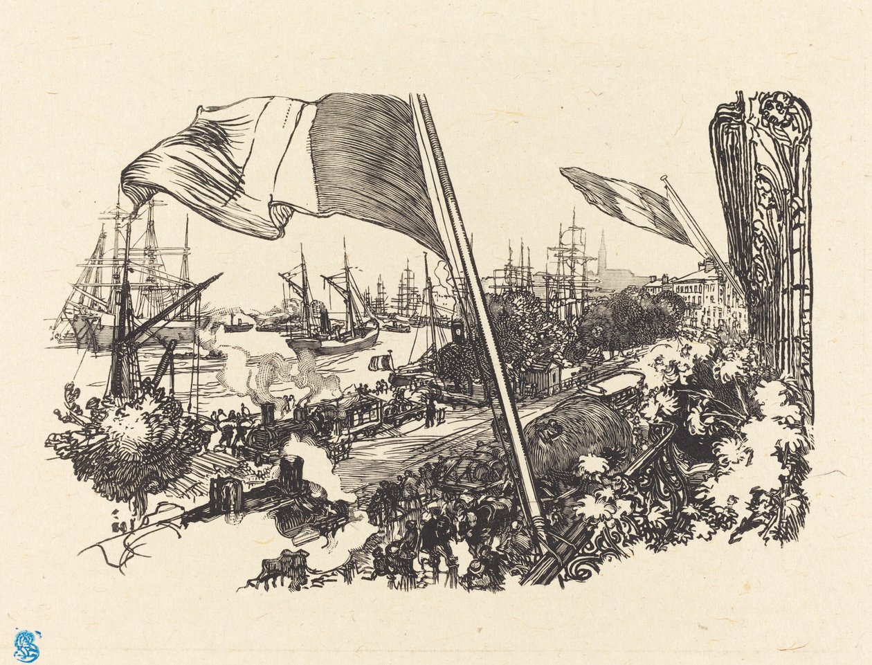 Página de dedicatória, publicada em 1900. de Auguste Lepere