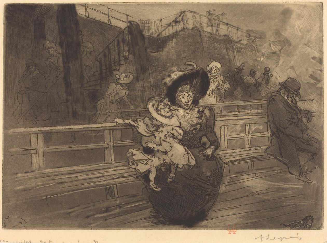 Partida para Greenwich (Depart pour Greenwich) de Auguste Lepere