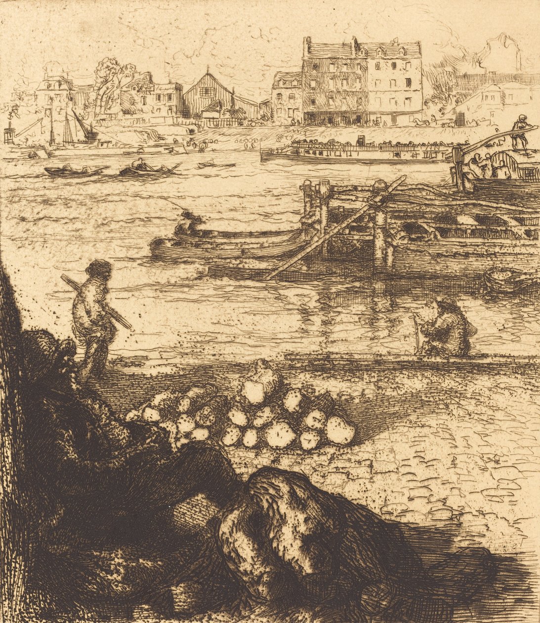 Dockman, Pier em La Gare Le debardeur, quai de La Gare, 1894. de Auguste Lepere