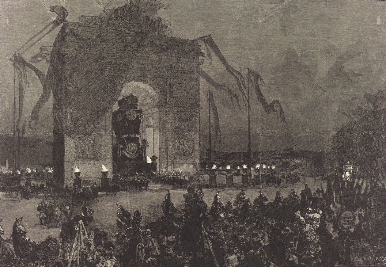 Funeral de Victor Hugo. A Vigília, 1885. de Auguste Lepere