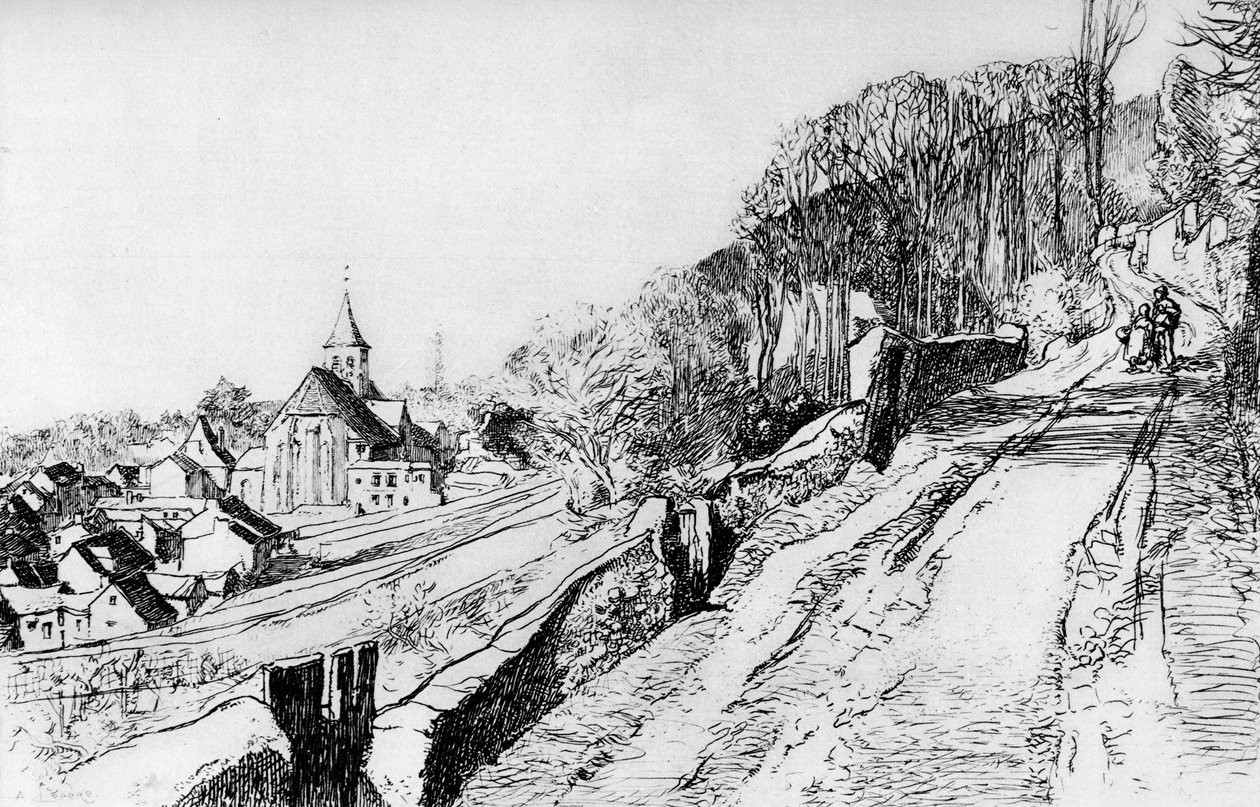 A Igreja de St. Prix, c1870-1910 1924 de Auguste Louis Lepère