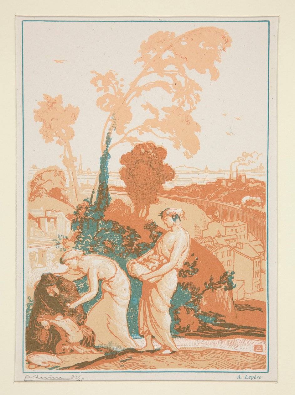 Música e Poesia Socorrendo Artistas de Auguste Lepere