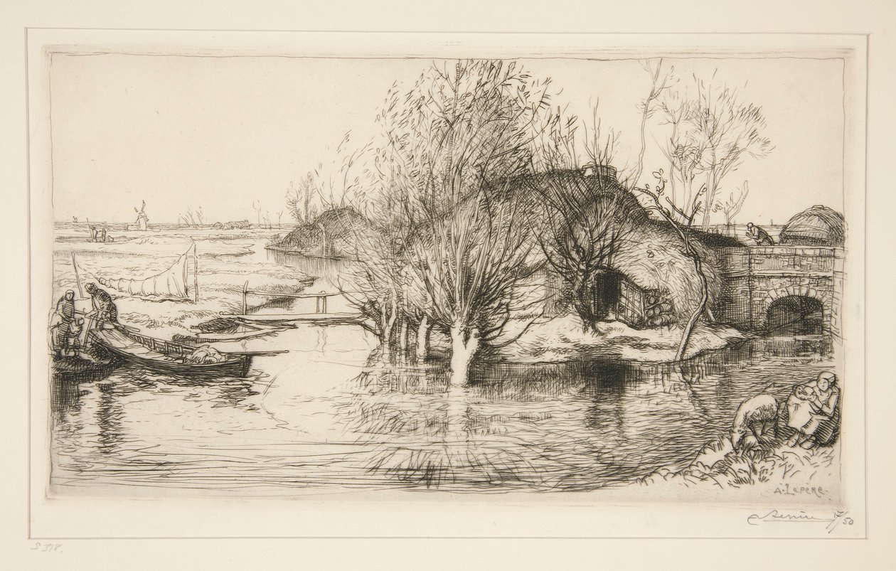 La masure inond?e (Vend?e) (O Casebre Inundado [Vendee]) de Auguste Lepere