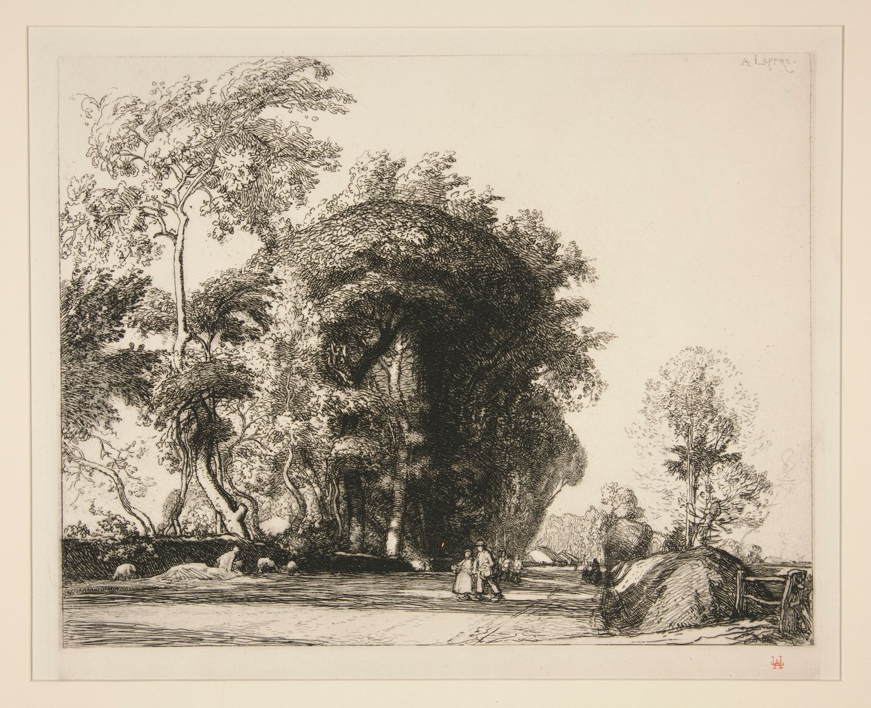 La route de Saint-Gilles (Saint-Jean-de-Monts) (Caminho de Saint-Gilles [Saint-Jean-de-Monts]) de Auguste Lepere