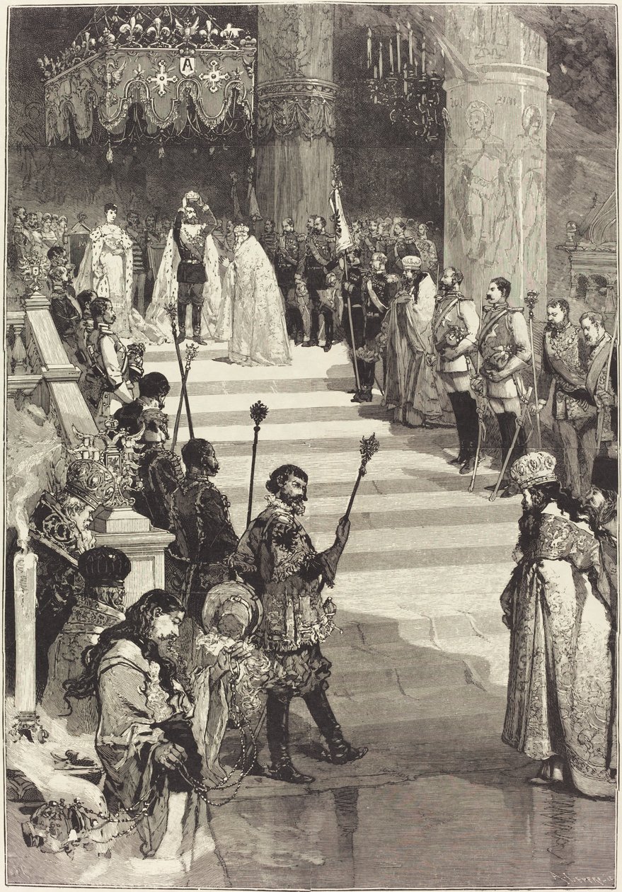 A coroação do imperador Alexandre III da Rússia (27 de maio) de Auguste Lepere