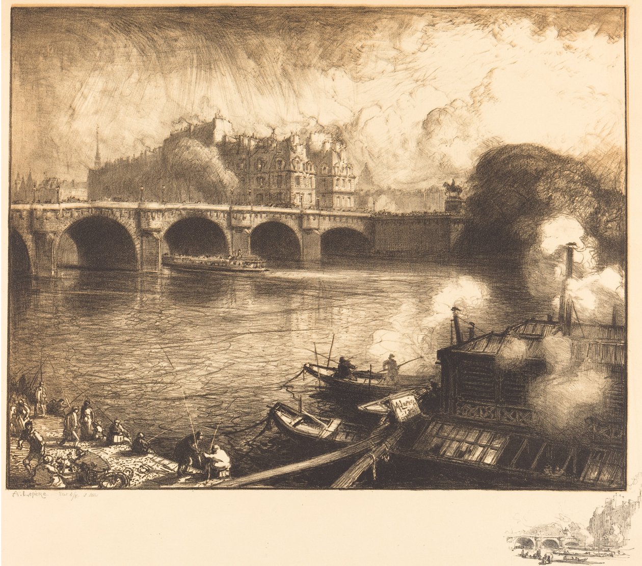 A Ponte Neuf, 1913. de Auguste Lepere